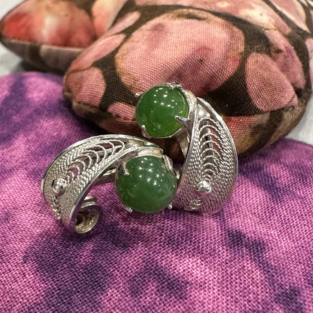 Vintage Sorrento Sterling Silver Clip on Earrings